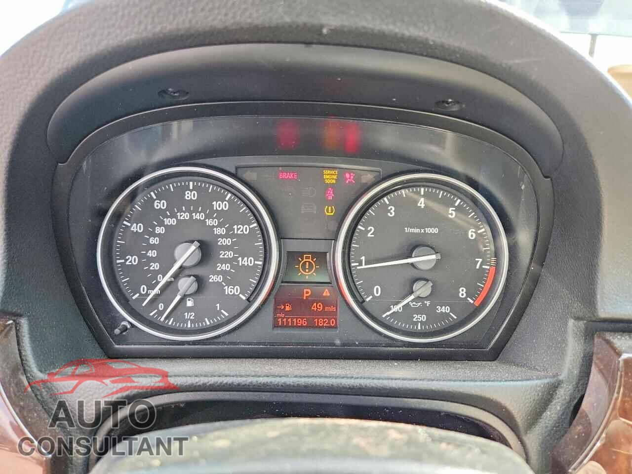 BMW 3 SERIES 2011 - WBADW3C50BE538161