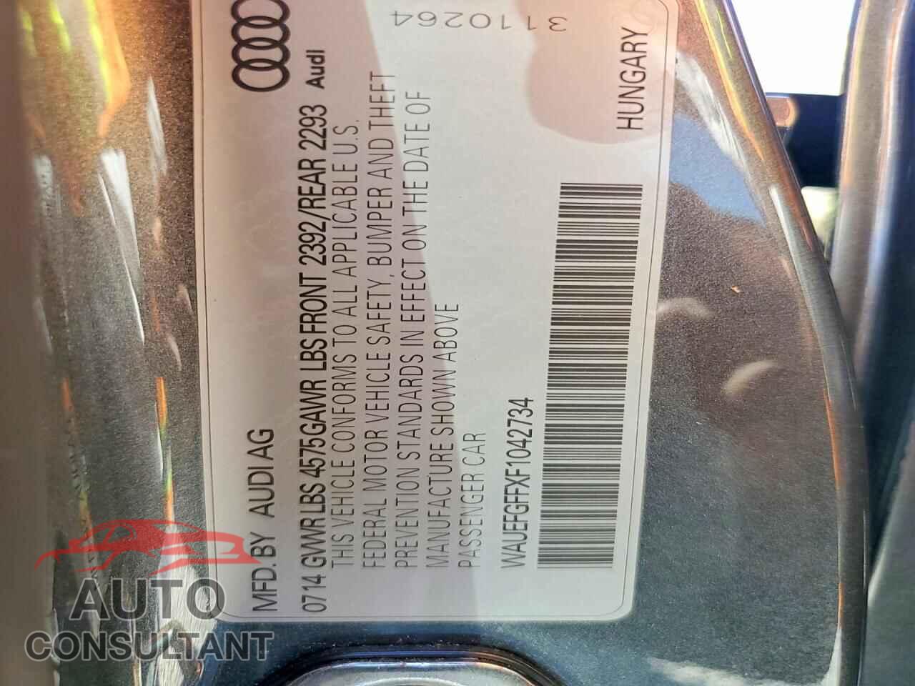 AUDI A3 2015 - WAUEFGFFXF1042734