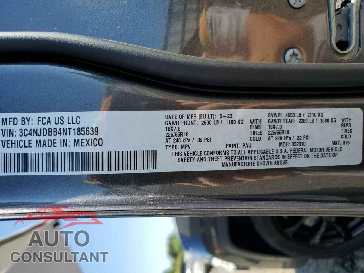 JEEP COMPASS 2022 - 3C4NJDBB4NT185639