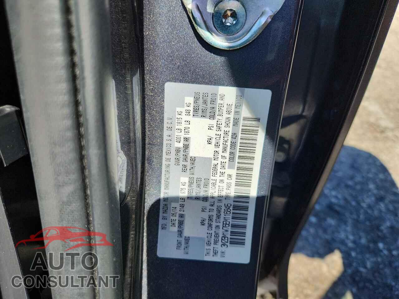 MAZDA 3 2014 - 3MZBM1W76EM116845