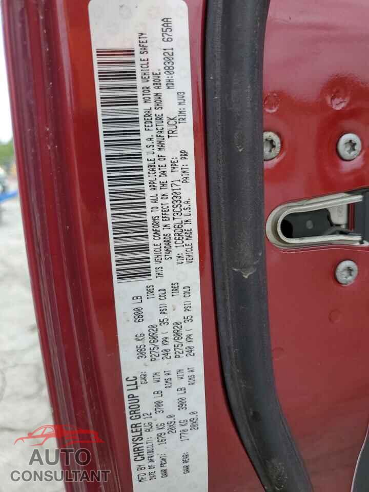 DODGE RAM 1500 2012 - 1C6RD6LT3CS330171