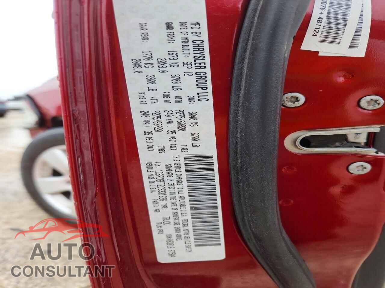 DODGE RAM 1500 2012 - 1C6RD6FT2CS331226