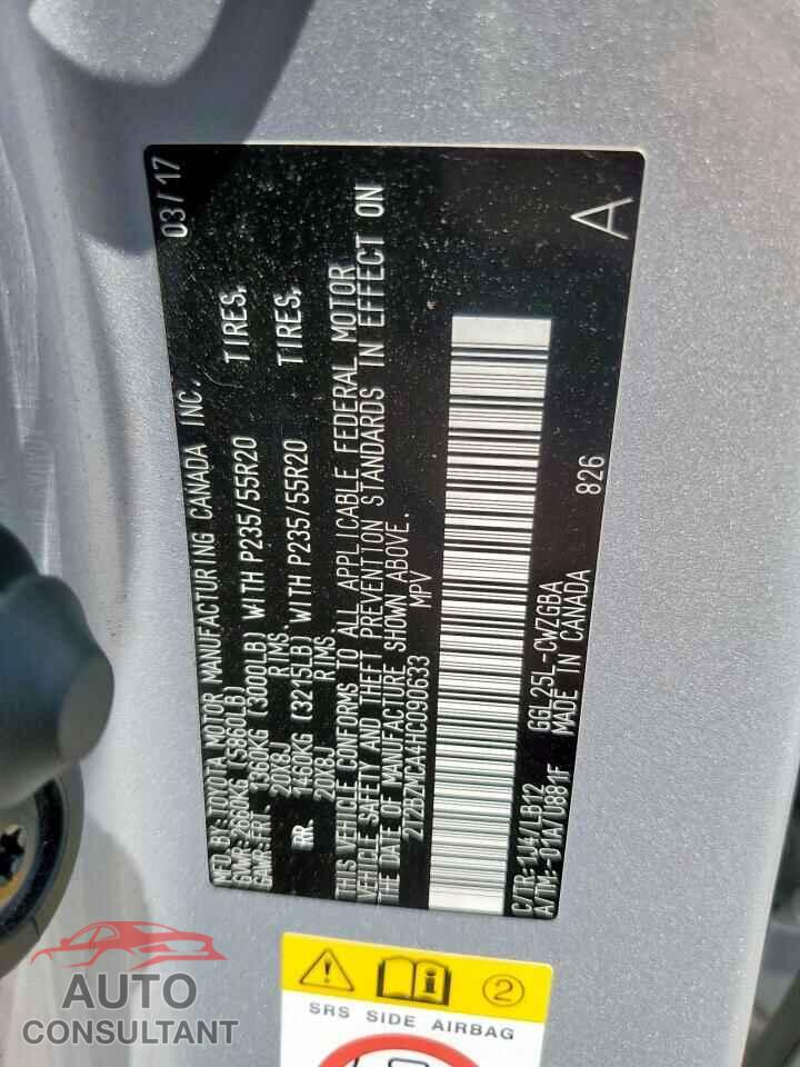 LEXUS RX350 2017 - 2T2BZMCA4HC090633