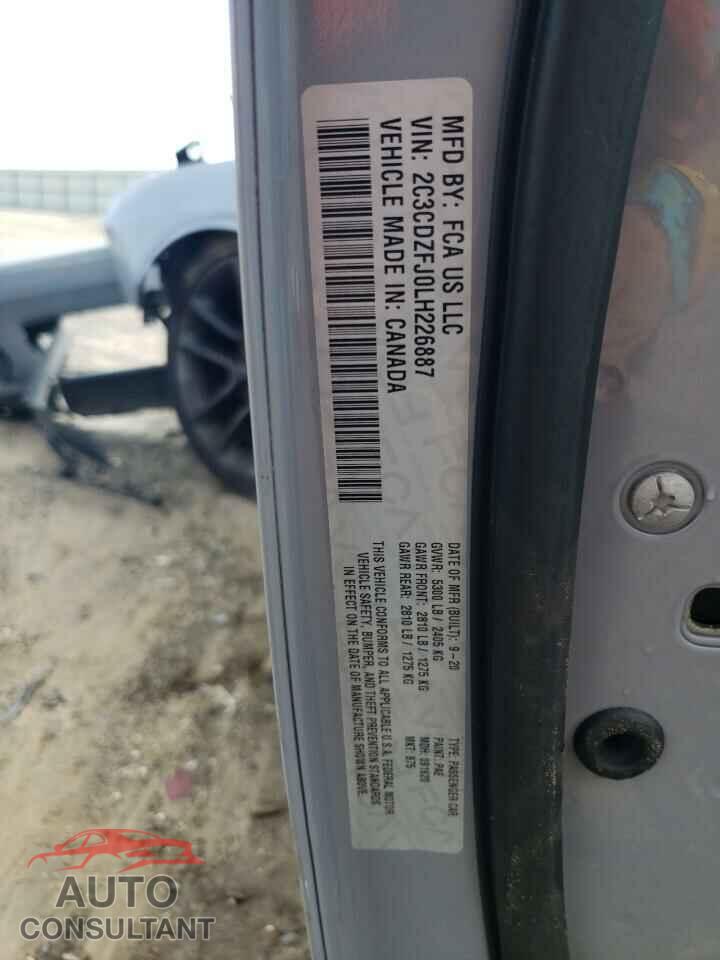 DODGE CHALLENGER 2020 - 2C3CDZFJ0LH226887