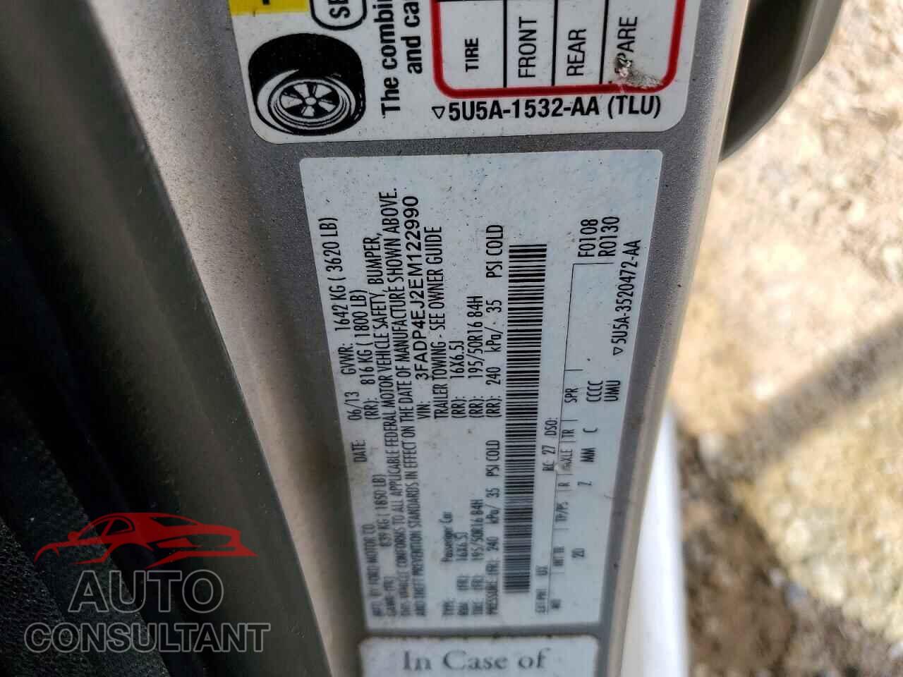 FORD FIESTA 2014 - 3FADP4EJ2EM122990