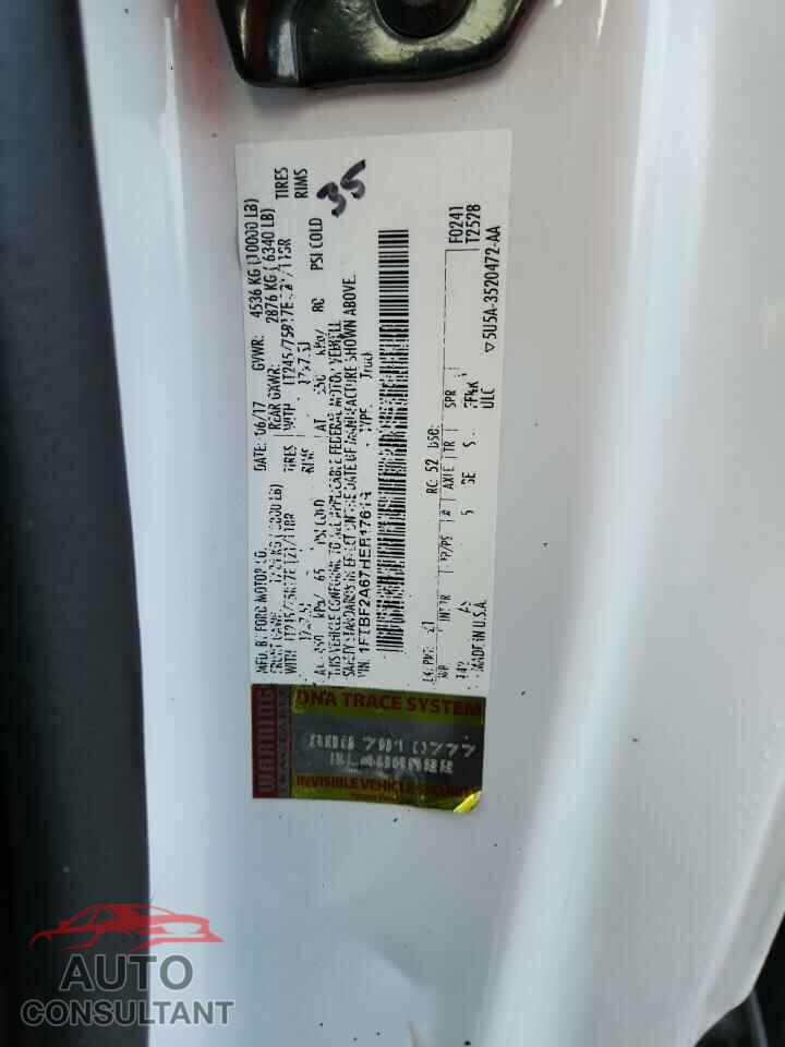 FORD F250 2017 - 1FTBF2A67HEE17619