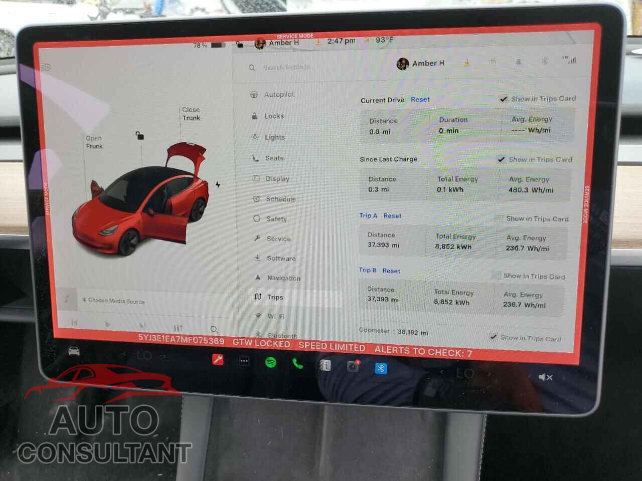 TESLA MODEL 3 2021 - 5YJ3E1EA7MF075369