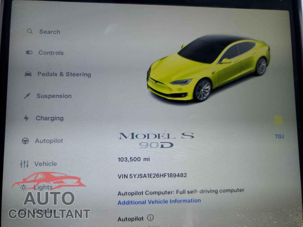 TESLA MODEL S 2017 - 5YJSA1E26HF189482