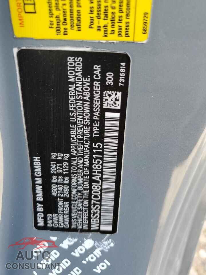 BMW M4 2020 - WBS3S7C08LAH85115