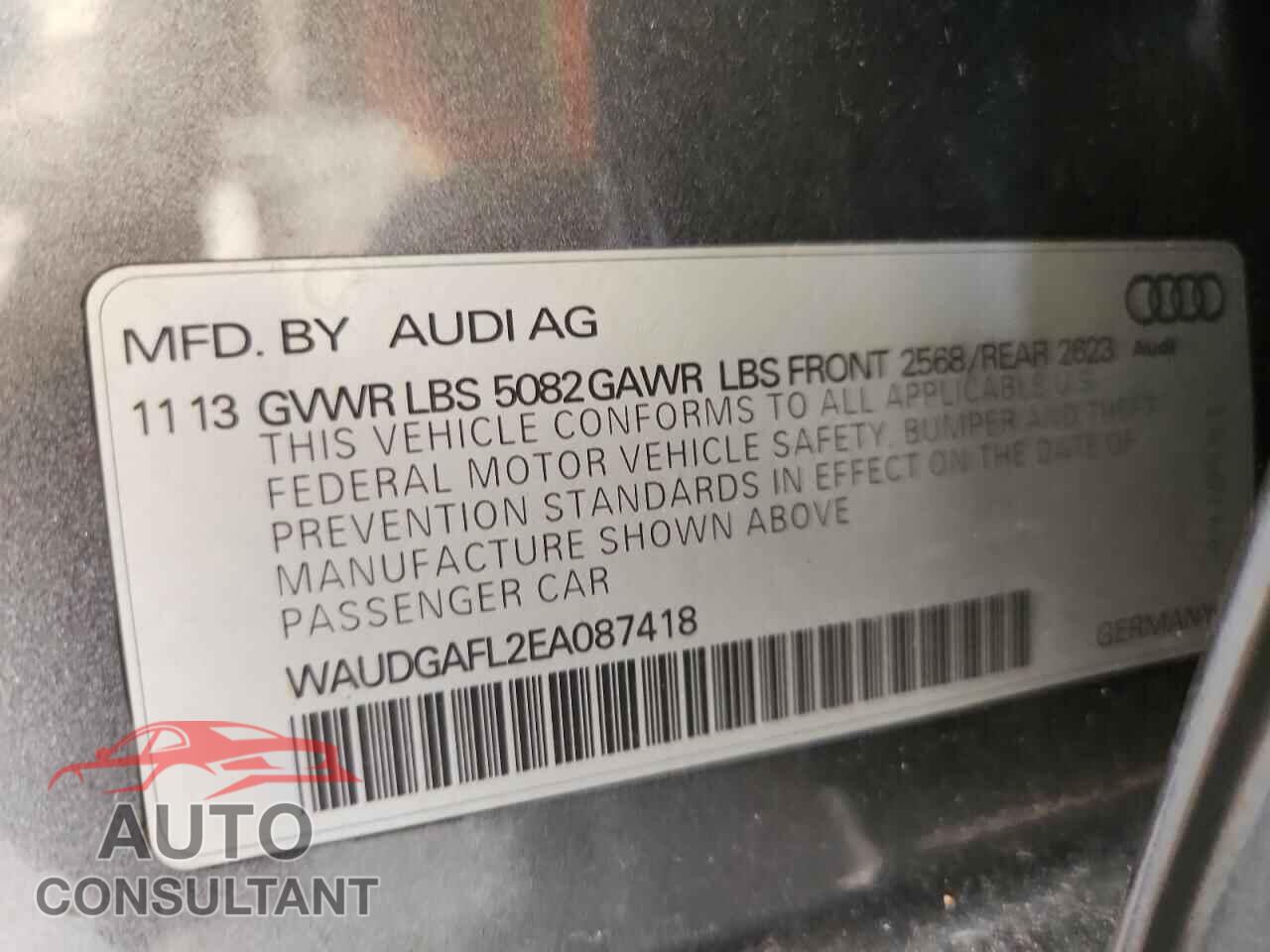 AUDI S4/RS4 2014 - WAUDGAFL2EA087418