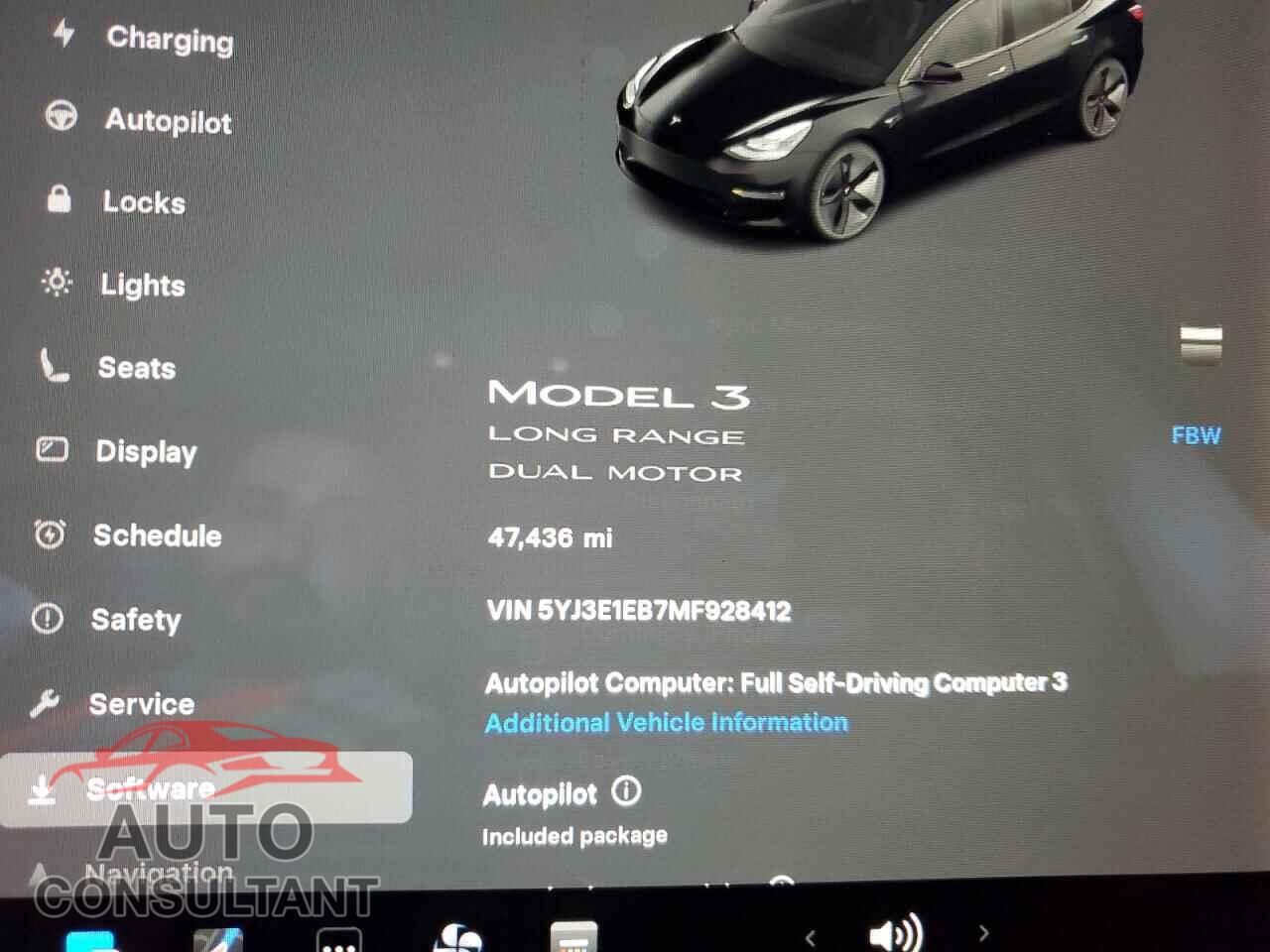TESLA MODEL 3 2021 - 5YJ3E1EB7MF928412