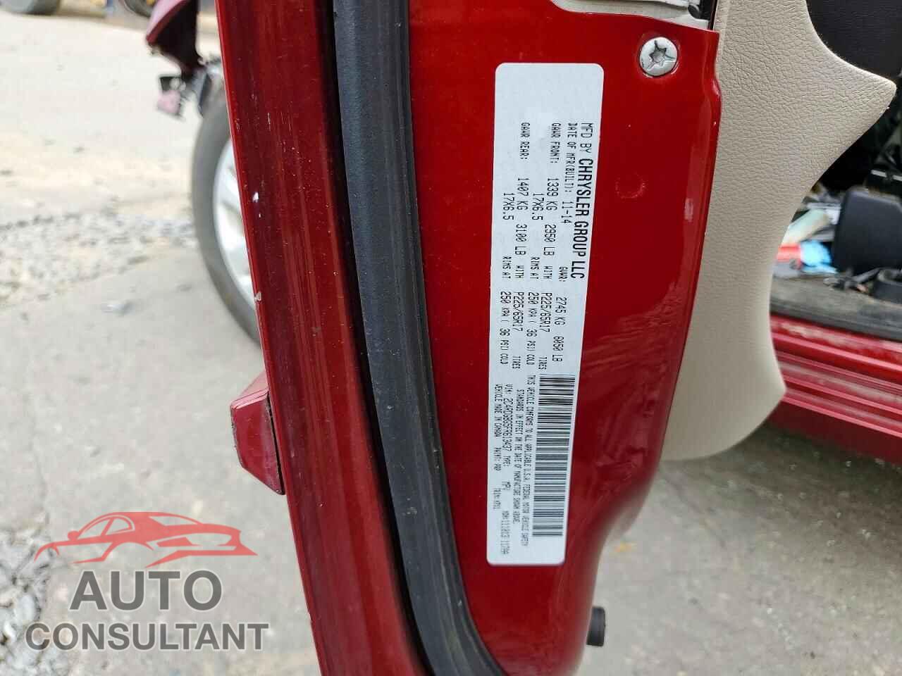 DODGE CARAVAN 2015 - 2C4RDGBG5FR613437