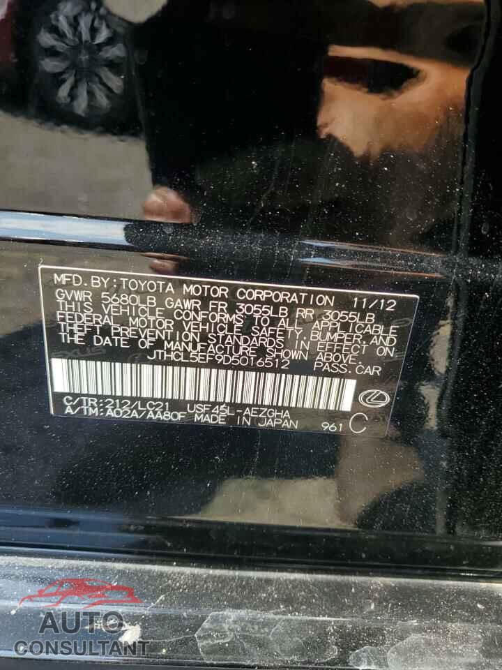 LEXUS LS460 2013 - JTHCL5EF9D5016512