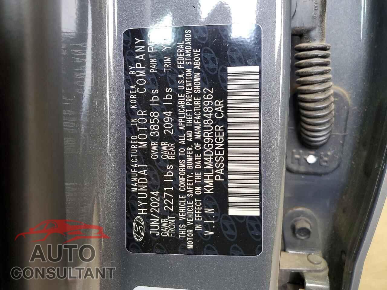 HYUNDAI ELANTRA 2024 - KMHLM4DG9RU848962