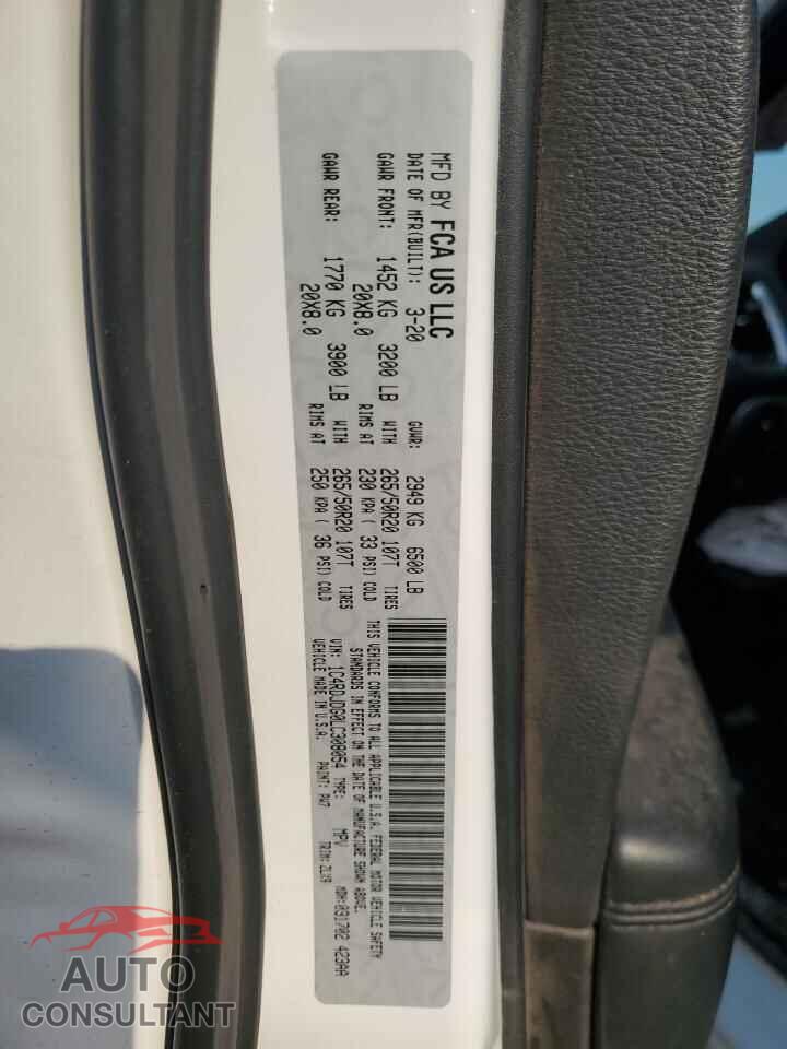 DODGE DURANGO 2020 - 1C4RDJDG0LC308054