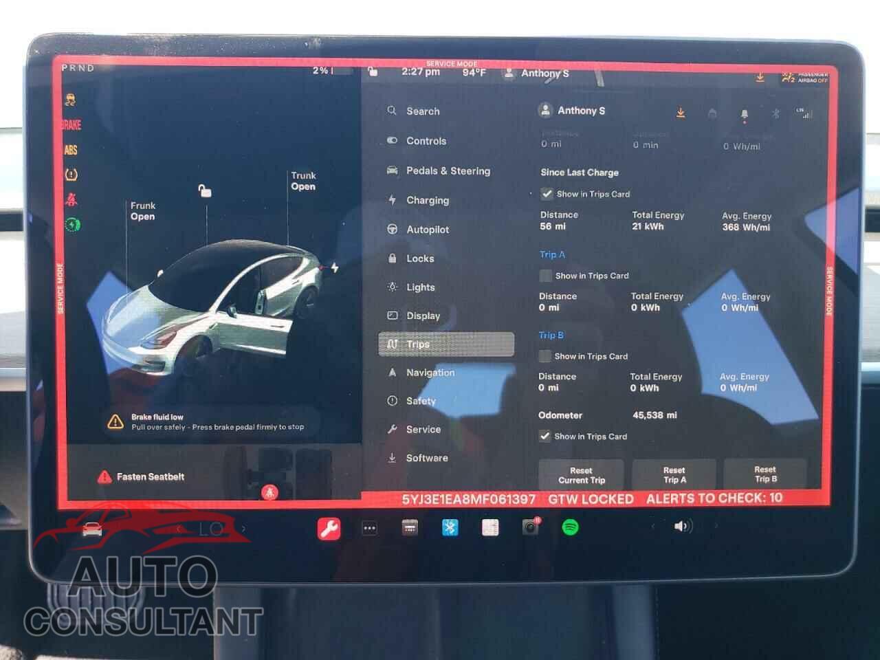 TESLA MODEL 3 2021 - 5YJ3E1EA8MF061397