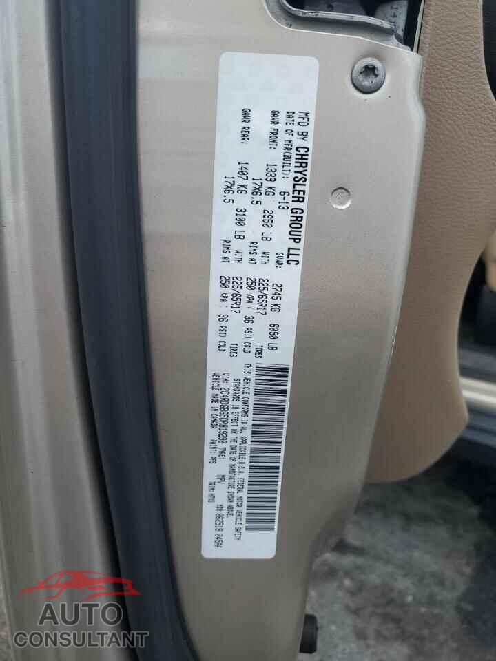 DODGE CARAVAN 2013 - 2C4RDGBG5DR819290