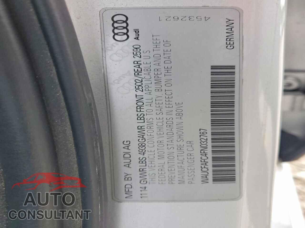 AUDI A6 2015 - WAUCFAFC4FN032767