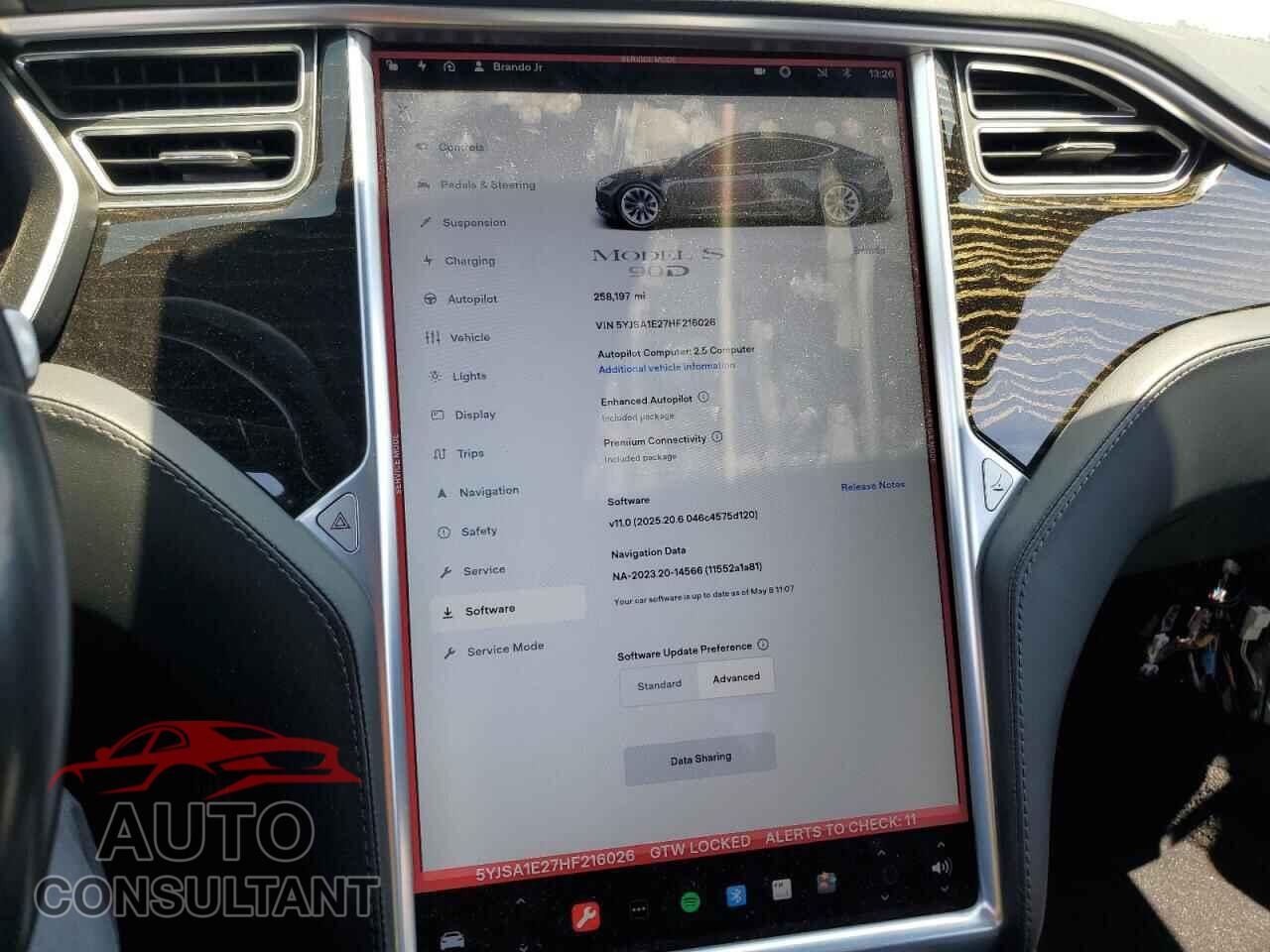 TESLA MODEL S 2017 - 5YJSA1E27HF216026