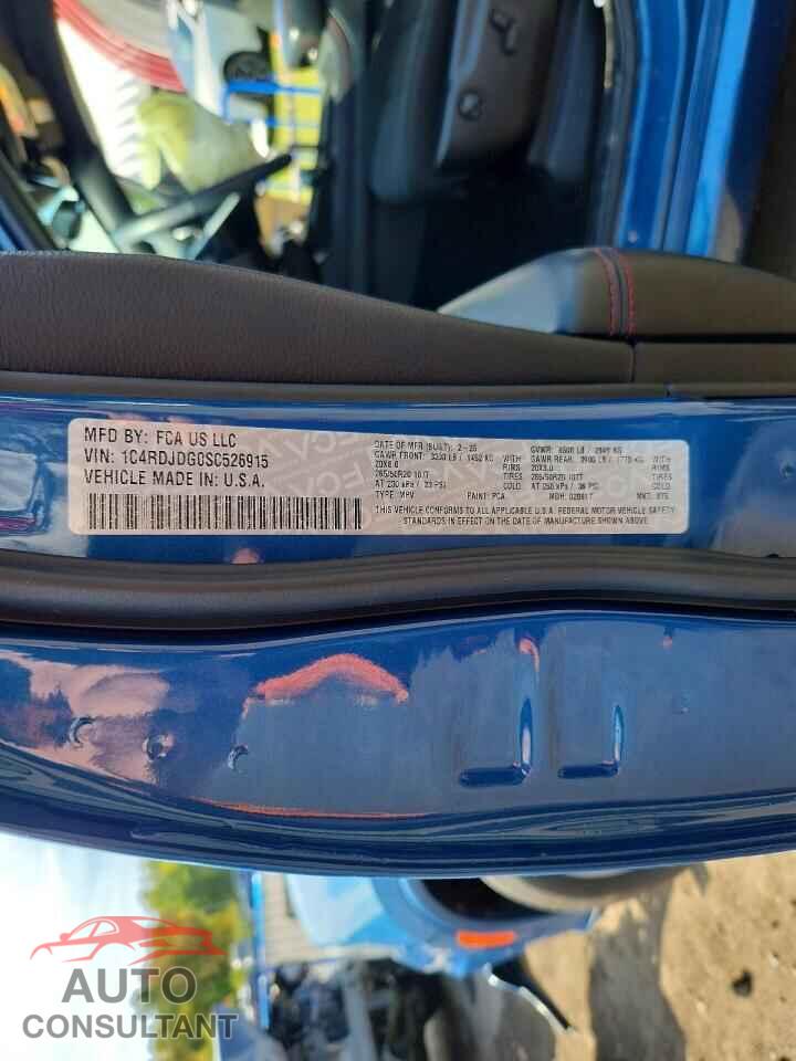 DODGE DURANGO 2025 - 1C4RDJDG0SC526915