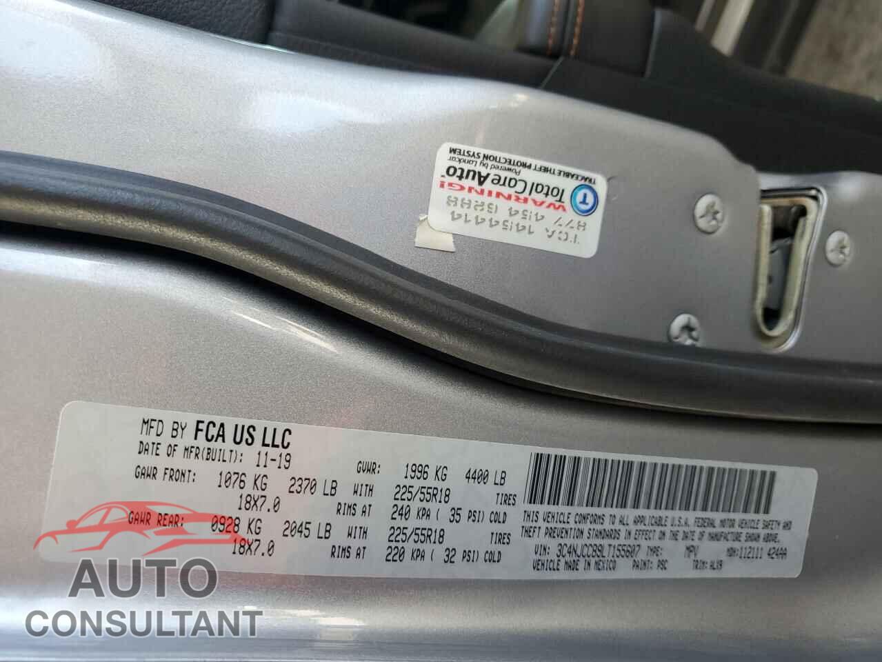 JEEP COMPASS 2020 - 3C4NJCCB9LT155607