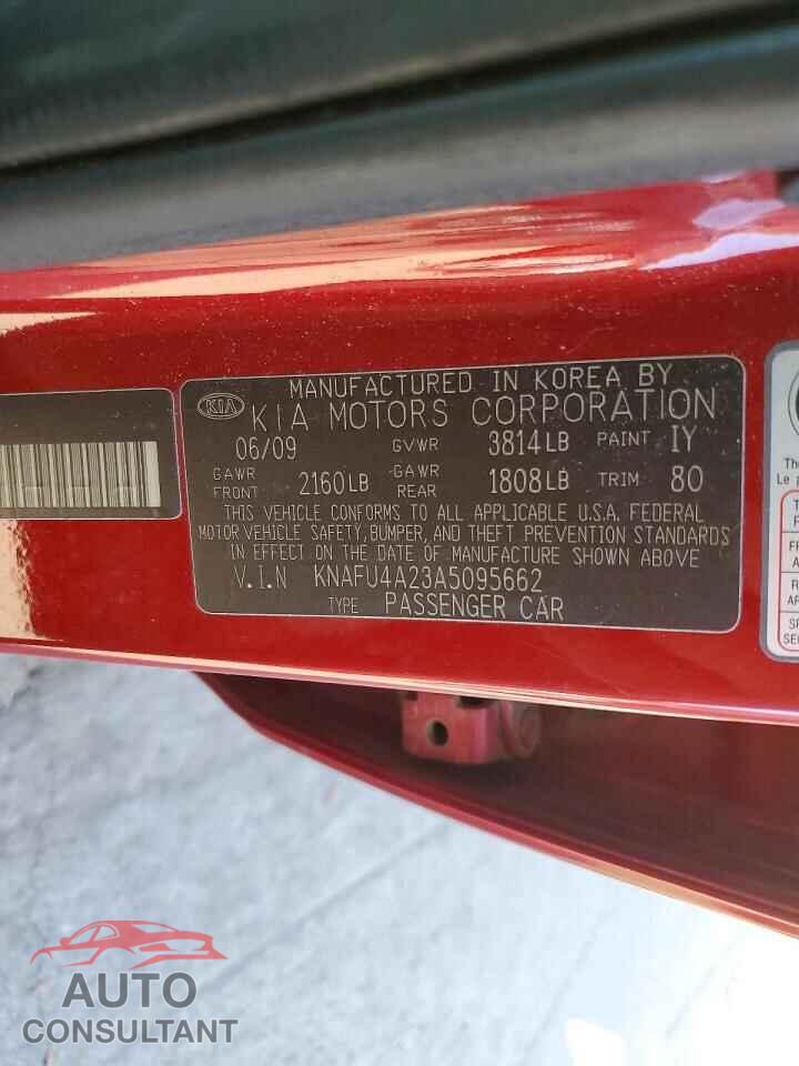 KIA FORTE 2010 - KNAFU4A23A5095662