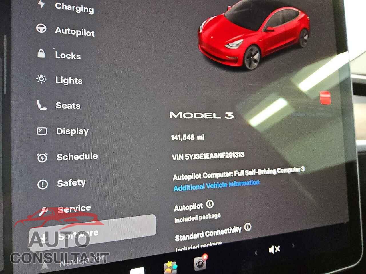 TESLA MODEL 3 2022 - 5YJ3E1EA6NF291313