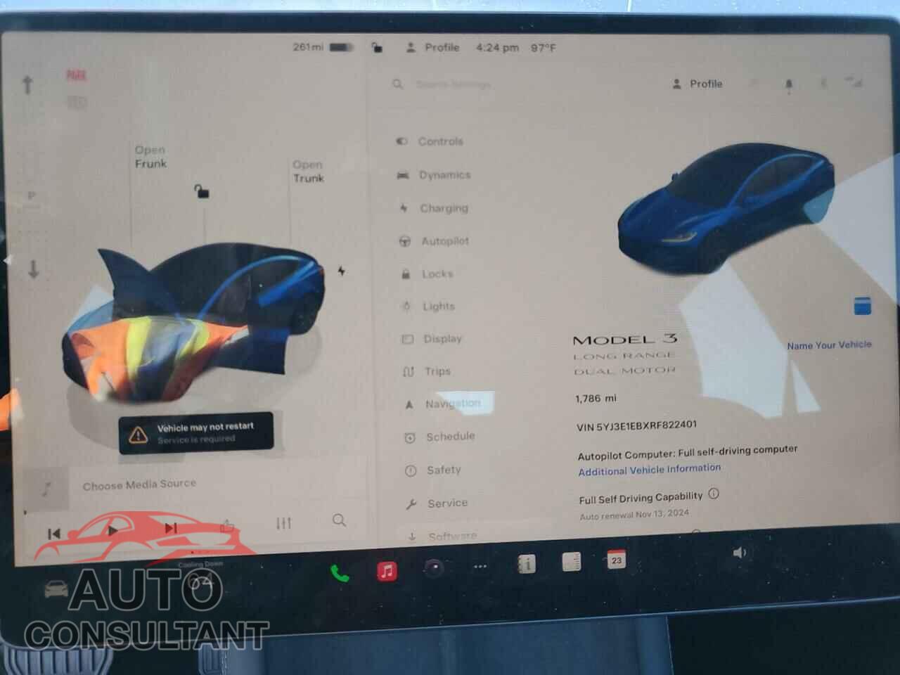 TESLA MODEL 3 2024 - 5YJ3E1EBXRF822401