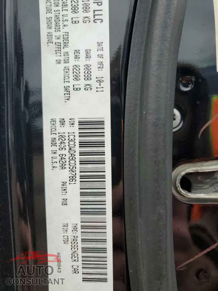 DODGE CALIBER 2012 - 1C3CDWDA9CD507861