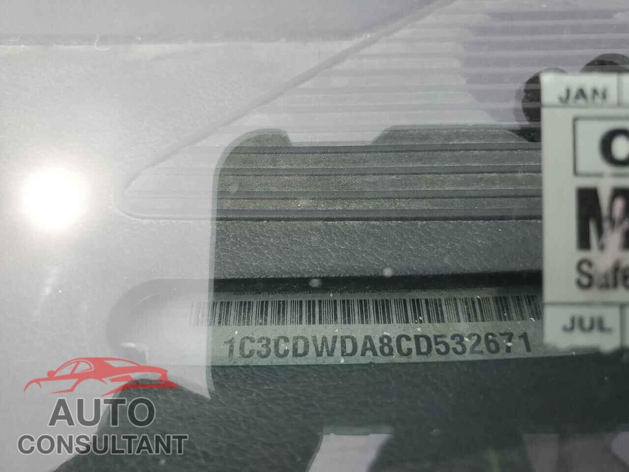 DODGE CALIBER 2012 - 1C3CDWDA8CD532671