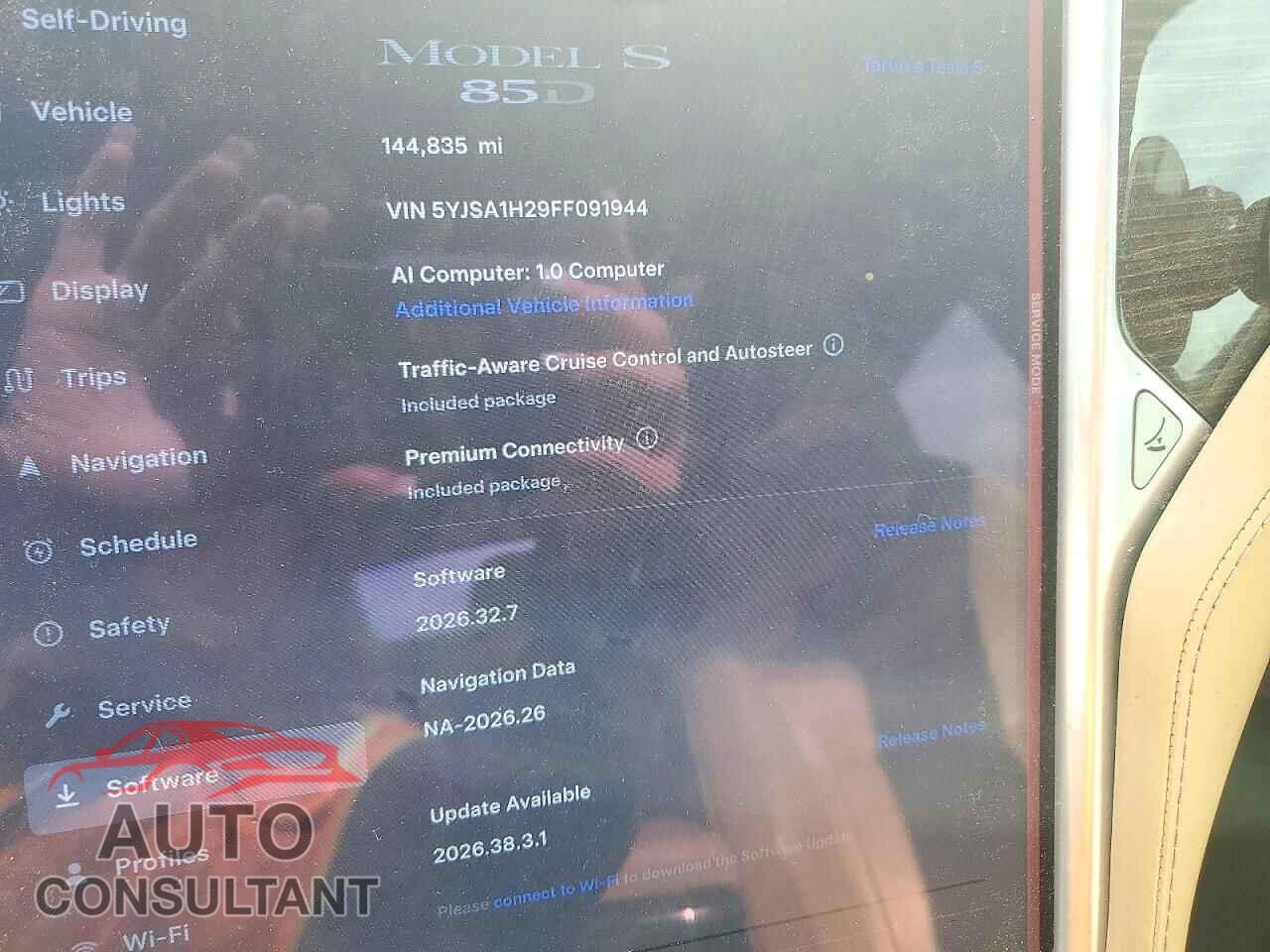 TESLA MODEL S 2015 - 5YJSA1H29FF091944