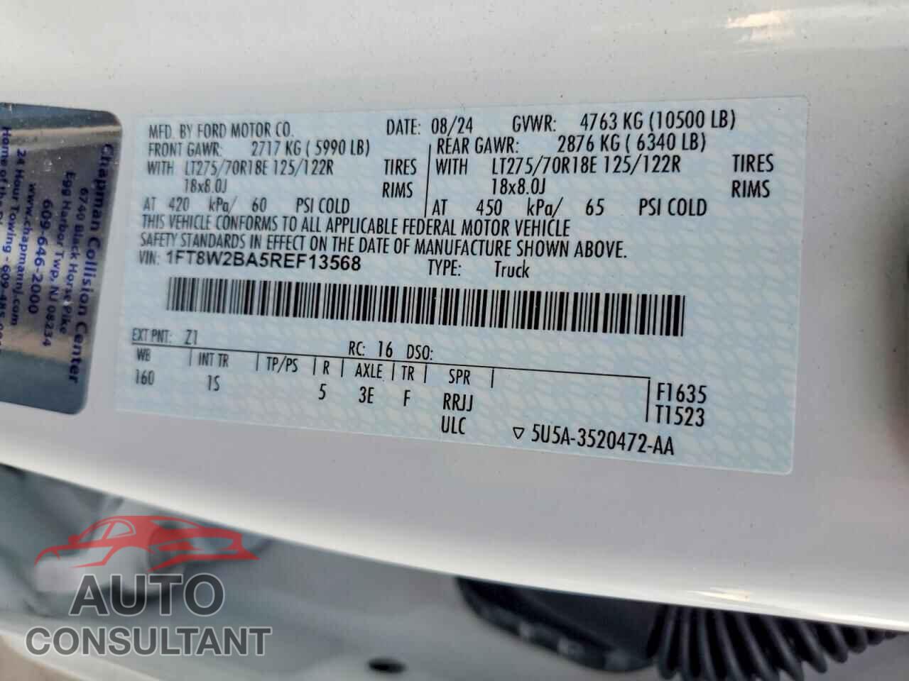 FORD F250 2024 - 1FT8W2BA5REF13568