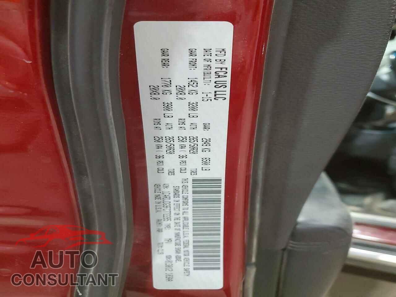 DODGE DURANGO 2015 - 1C4RDJDG9FC772285
