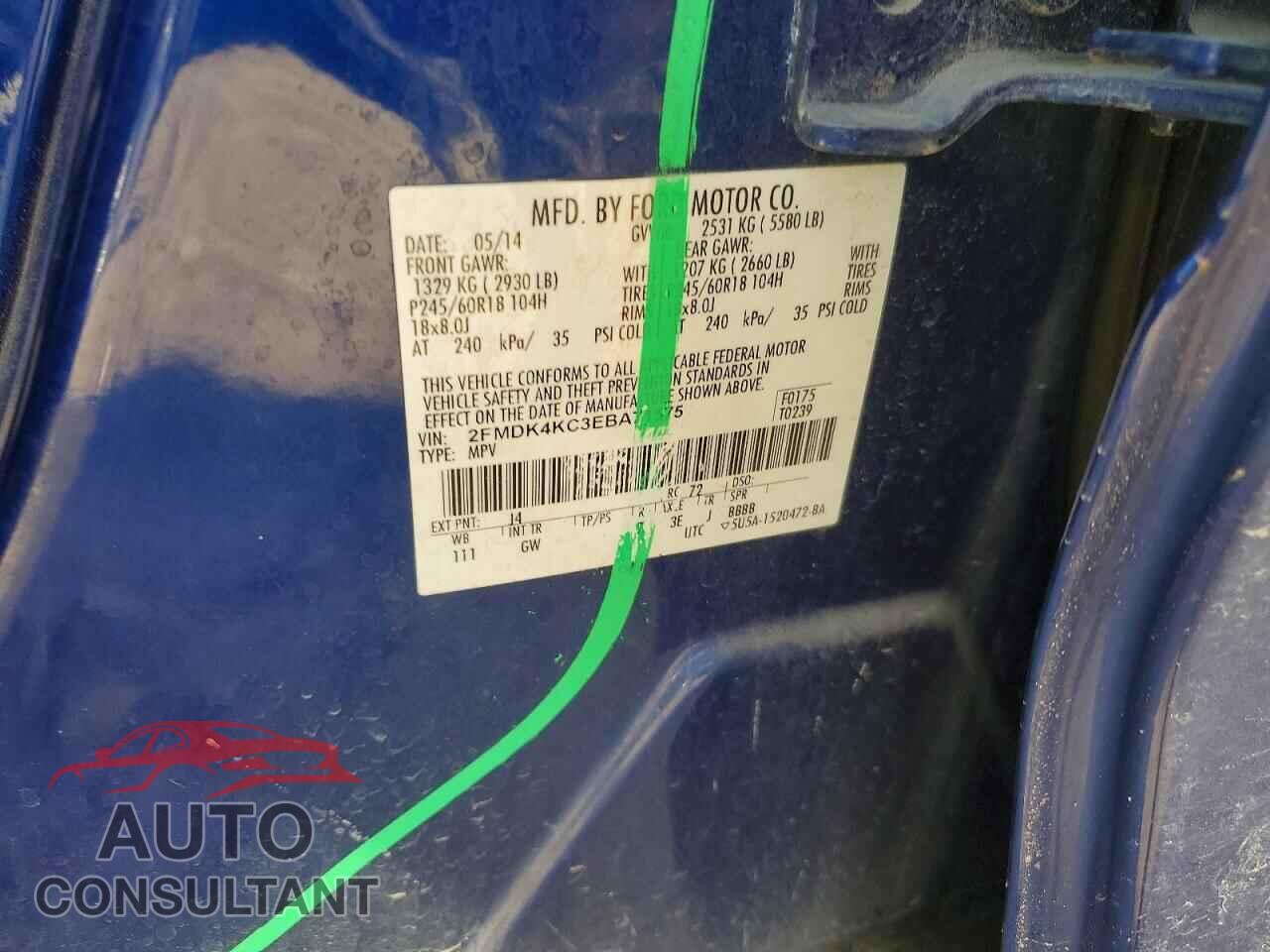 FORD EDGE 2014 - 2FMDK4KC3EBA71575