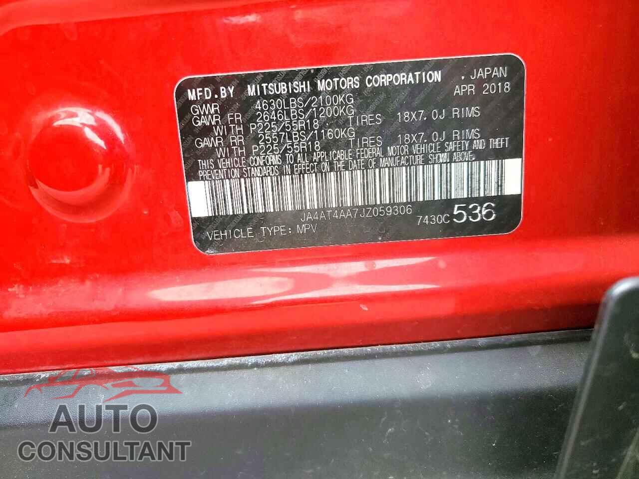 MITSUBISHI ECLIPSE CROSS 2018 - JA4AT4AA7JZ059306