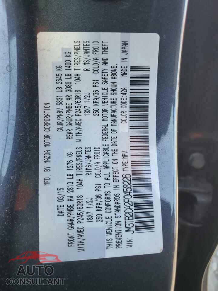 MAZDA CX-9 2015 - JM3TB2CA2F0458226