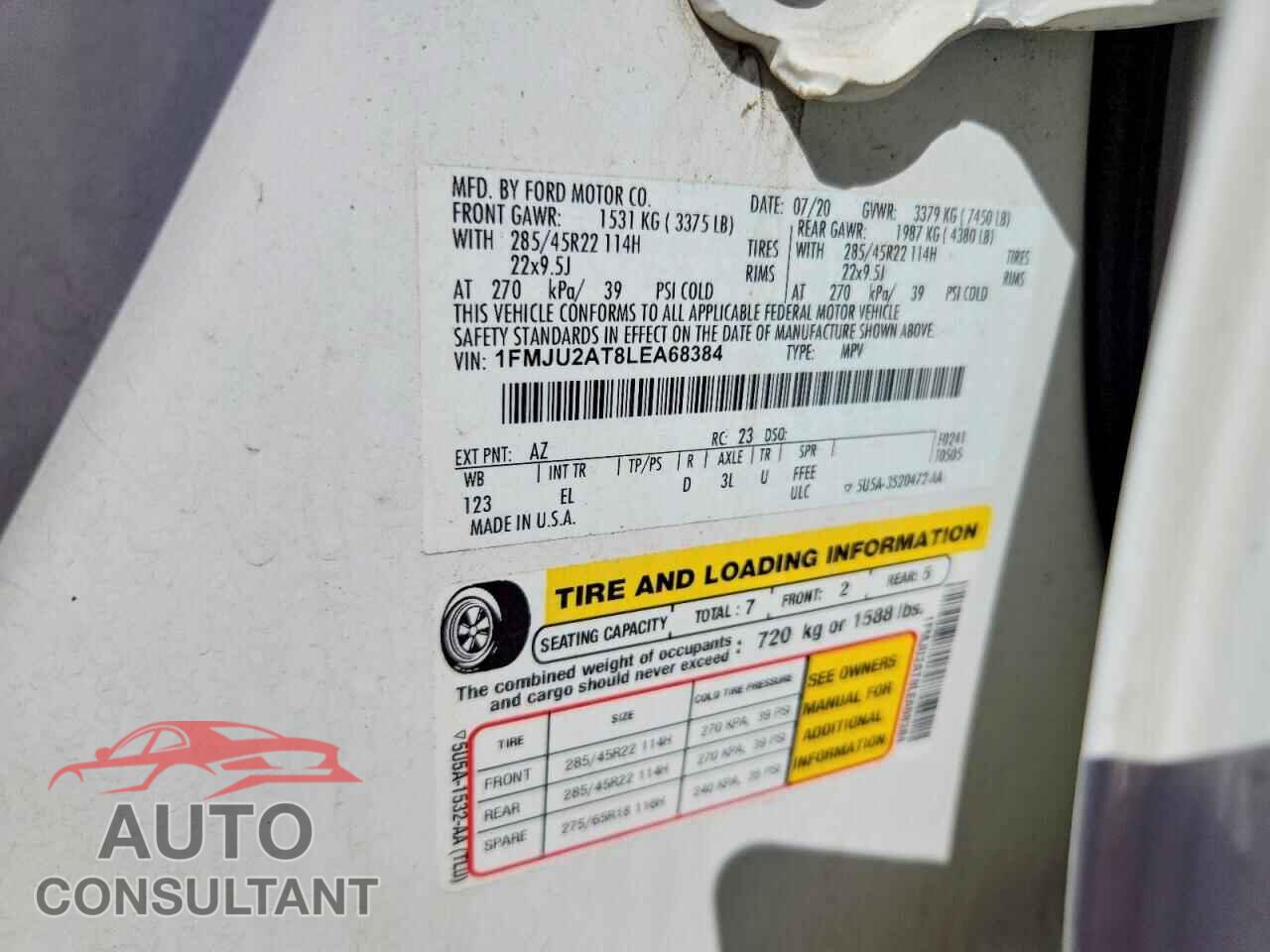 FORD EXPEDITION 2020 - 1FMJU2AT8LEA68384