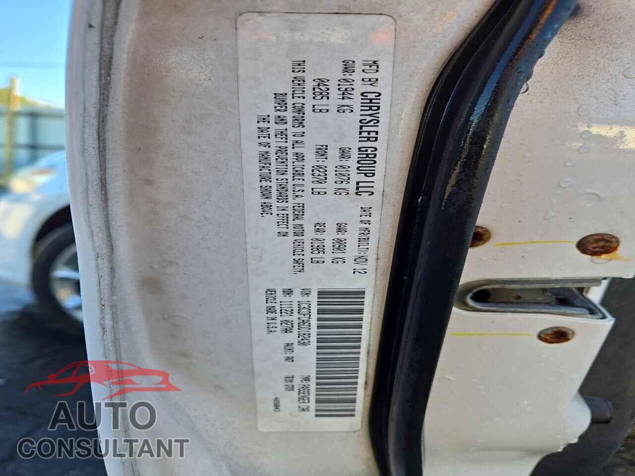 DODGE DART 2013 - 1C3CDFCA6DD182430