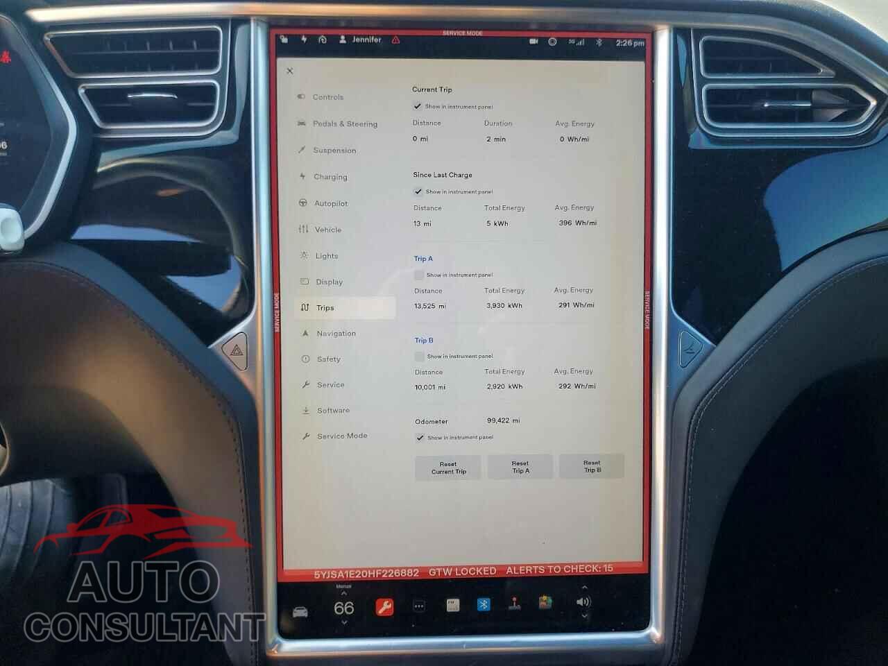 TESLA MODEL S 2017 - 5YJSA1E20HF226882