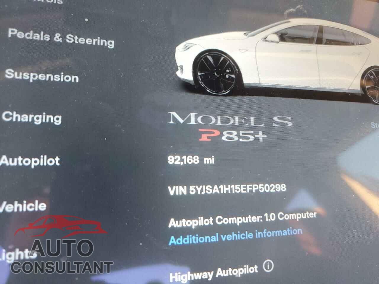 TESLA MODEL S 2014 - 5YJSA1H15EFP50298