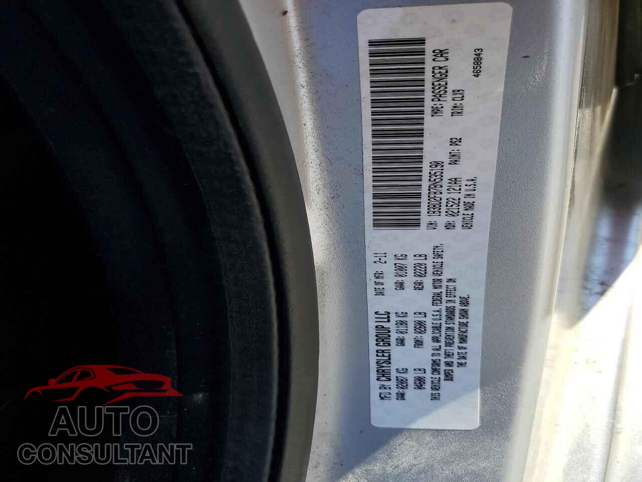 DODGE AVENGER 2011 - 1B3BD2FB7BN535190