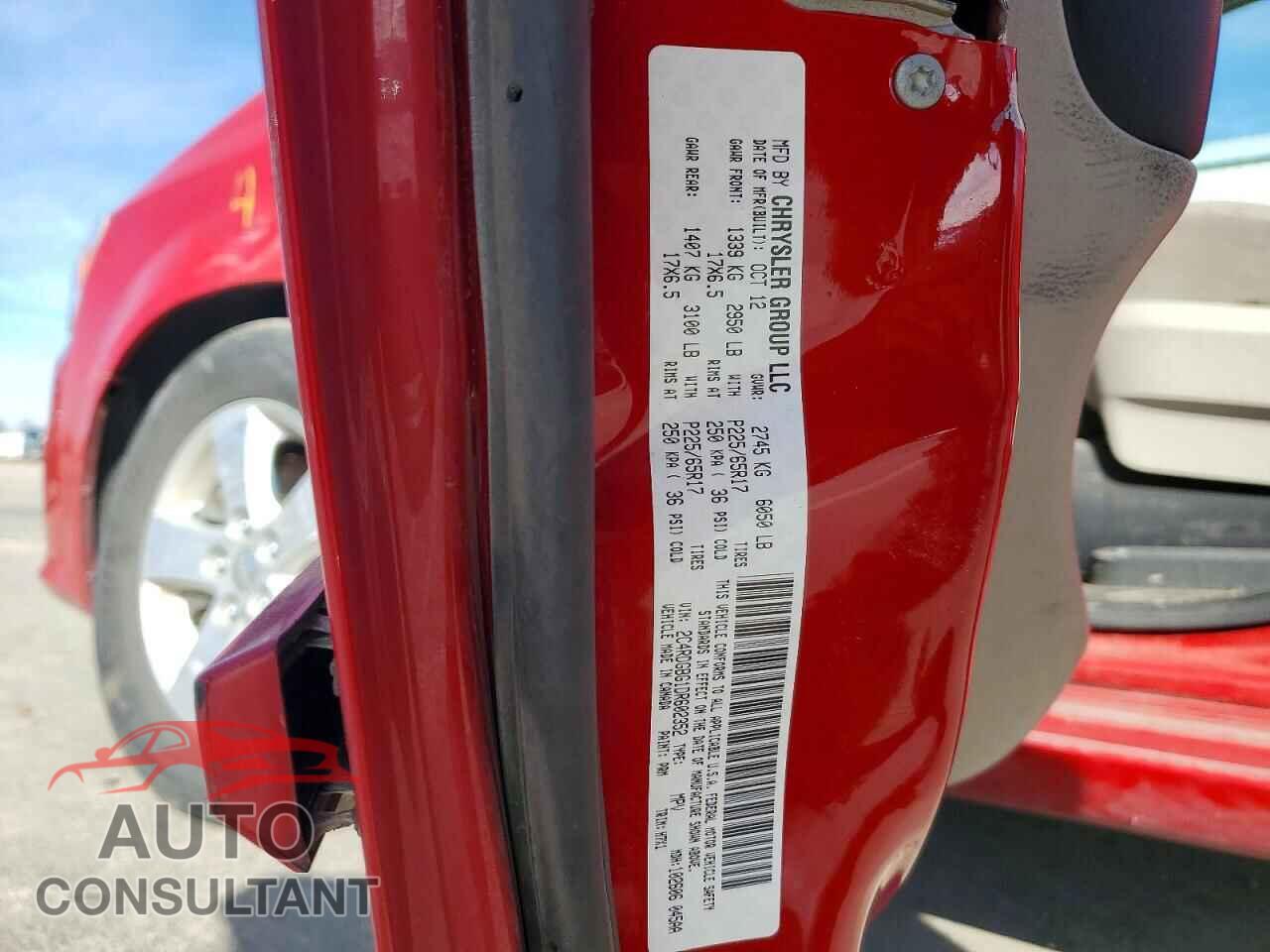 DODGE CARAVAN 2013 - 2C4RDGBG1DR602352