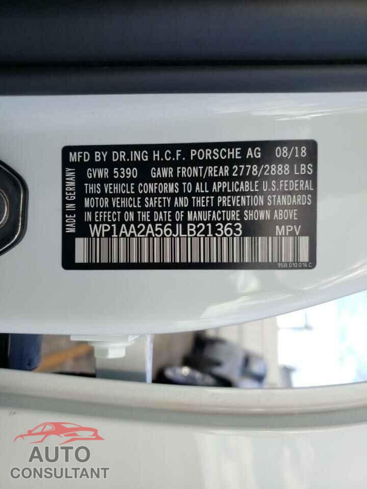 PORSCHE MACAN 2018 - WP1AA2A56JLB21363