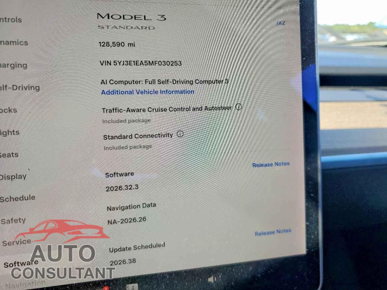 TESLA MODEL 3 2021 - 5YJ3E1EA5MF030253