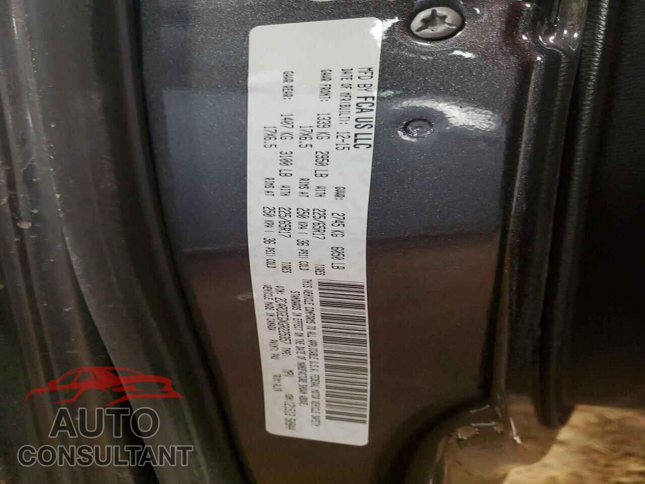 DODGE CARAVAN 2016 - 2C4RDGEGXGR225357