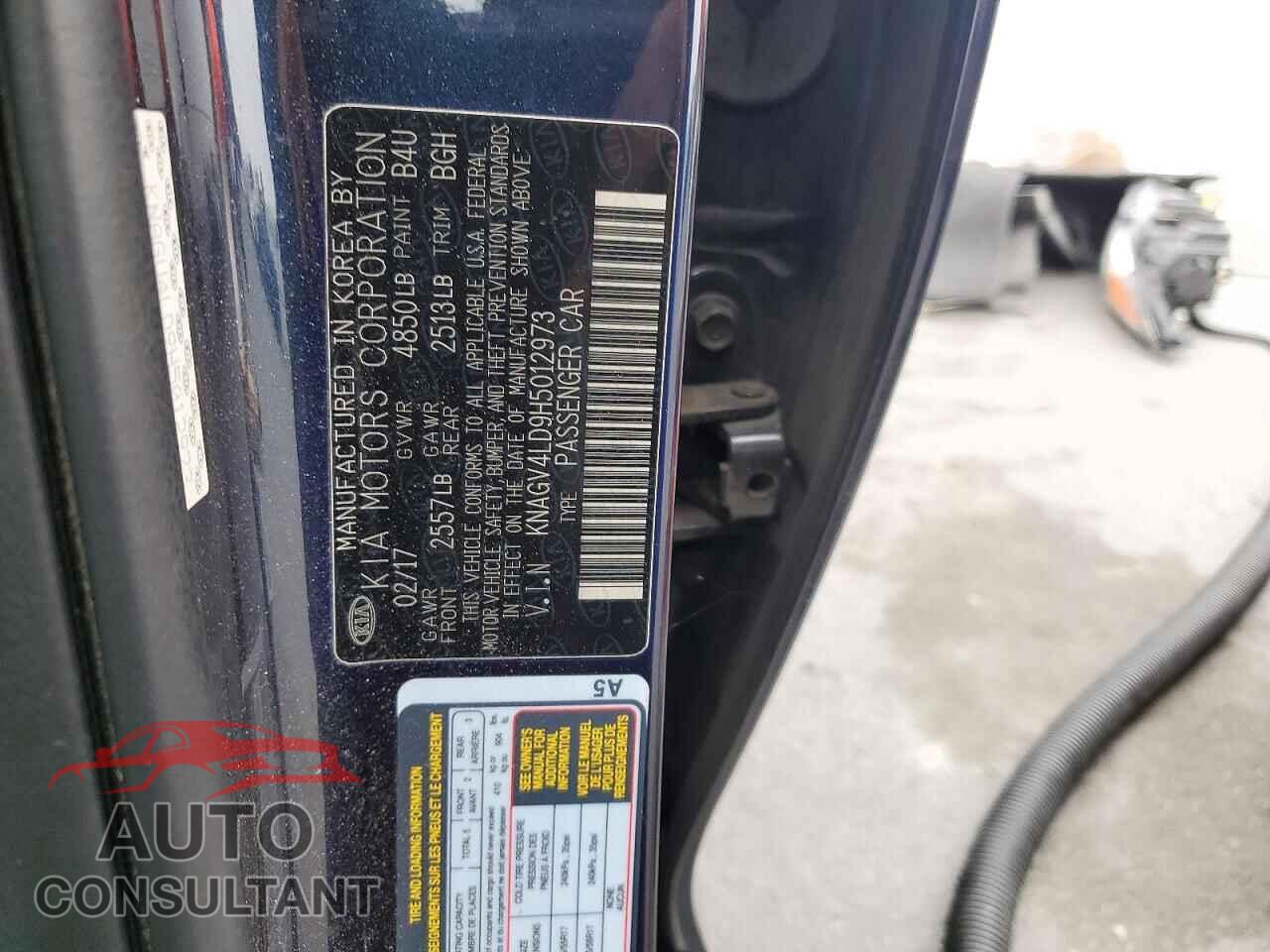 KIA OPTIMA 2017 - KNAGV4LD9H5012973