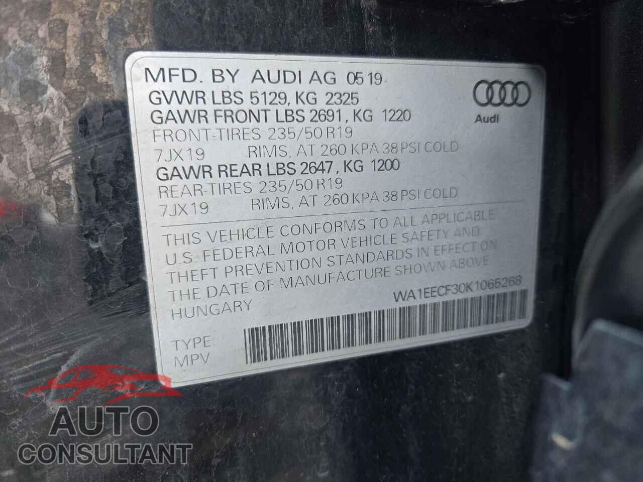 AUDI Q3 2019 - WA1EECF30K1065268