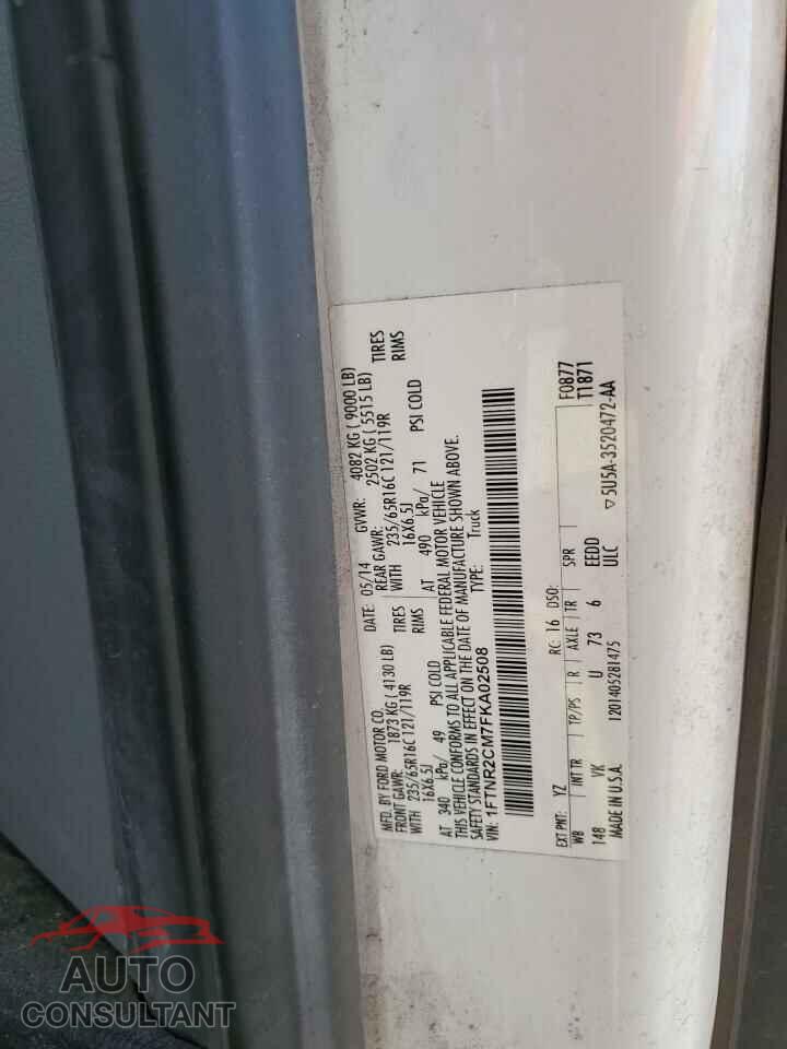 FORD TRANSIT 2015 - 1FTNR2CM7FKA02508