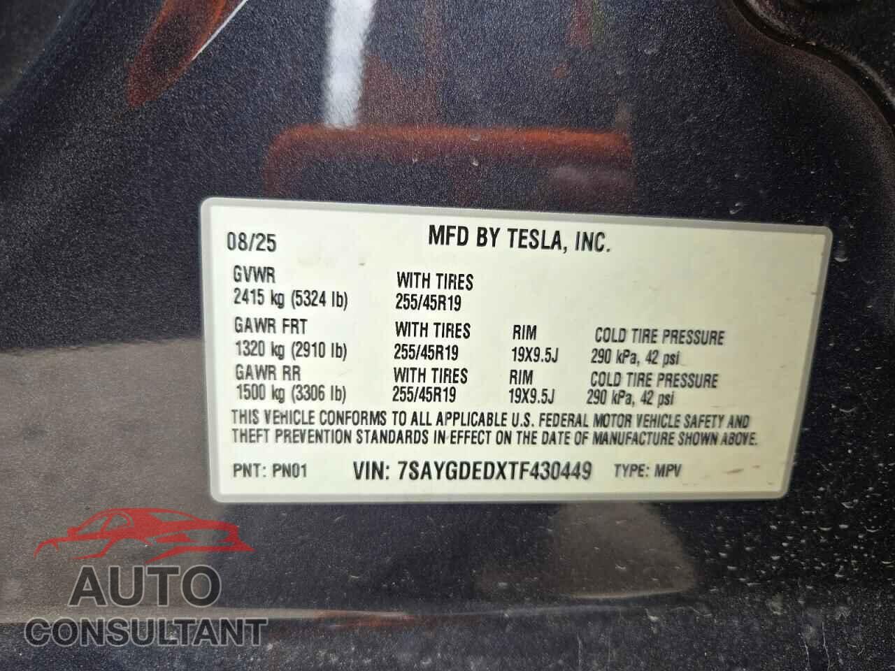TESLA MODEL Y 2026 - 7SAYGDEDXTF430449
