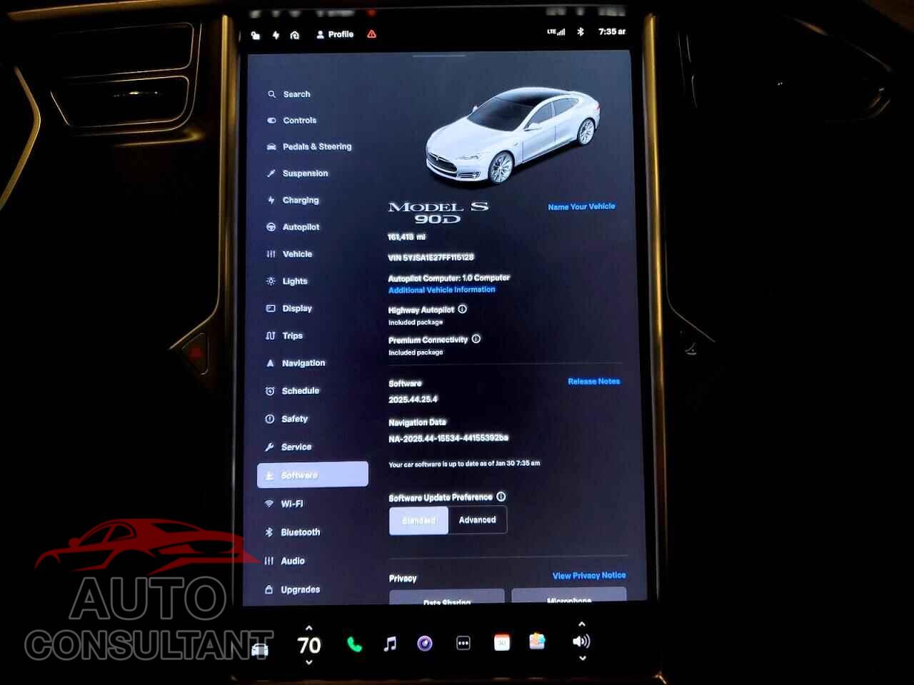 TESLA MODEL S 2015 - 5YJSA1E27FF115128